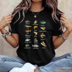 Educational Freshwater Fish Species Chart Fishing Shirt - Scientific Angler Guide Tee