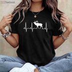 Elk Heartbeat Hunting T-Shirt, Elk Hunting Shirt for Elk Lovers Men Women Kids