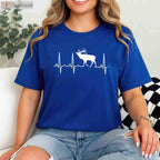 Elk Heartbeat Hunting T-Shirt, Elk Hunting Shirt for Elk Lovers Men Women Kids