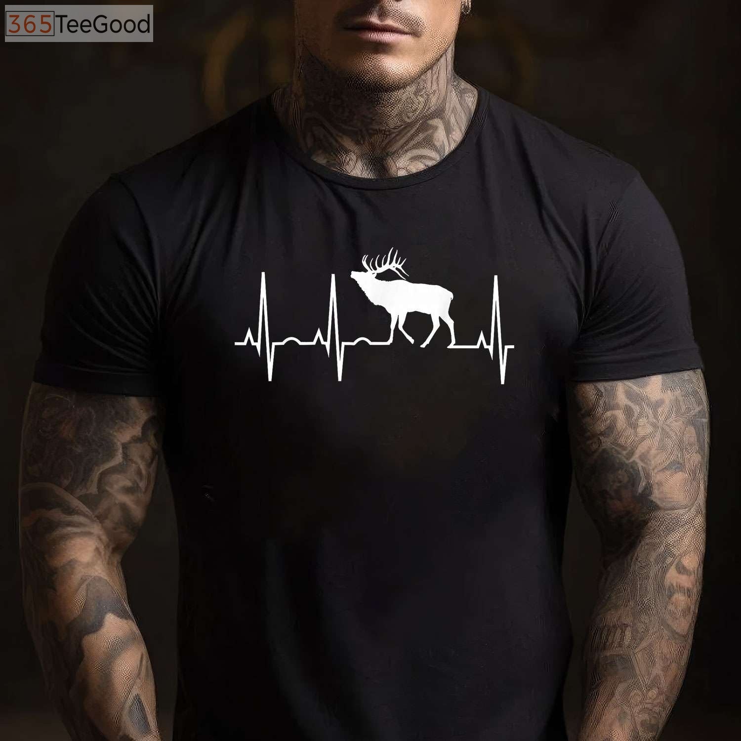 Elk Heartbeat Hunting T-Shirt, Elk Hunting Shirt for Elk Lovers Men Women Kids