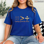 Equality Is Greater Than Division T-Shirt Melanin Unity Black History Month Math Shirt