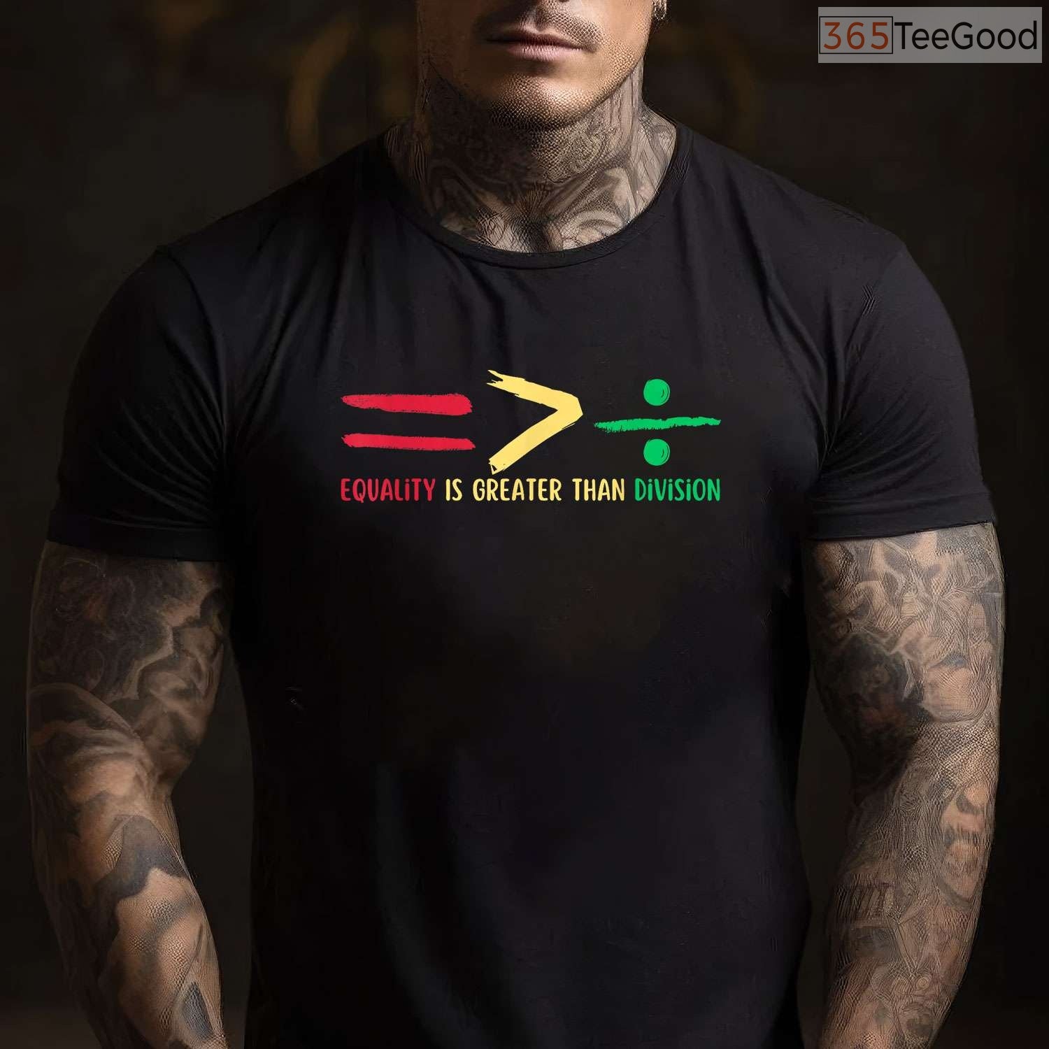 Equality Is Greater Than Division T-Shirt Black History Month Math Teacher STEM Shirt