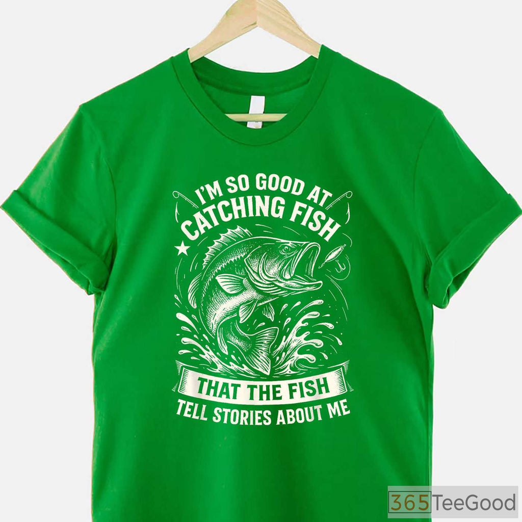 Expert Angler Catching Fish Design - Bold Graphic Tee for Skilled Fishermen