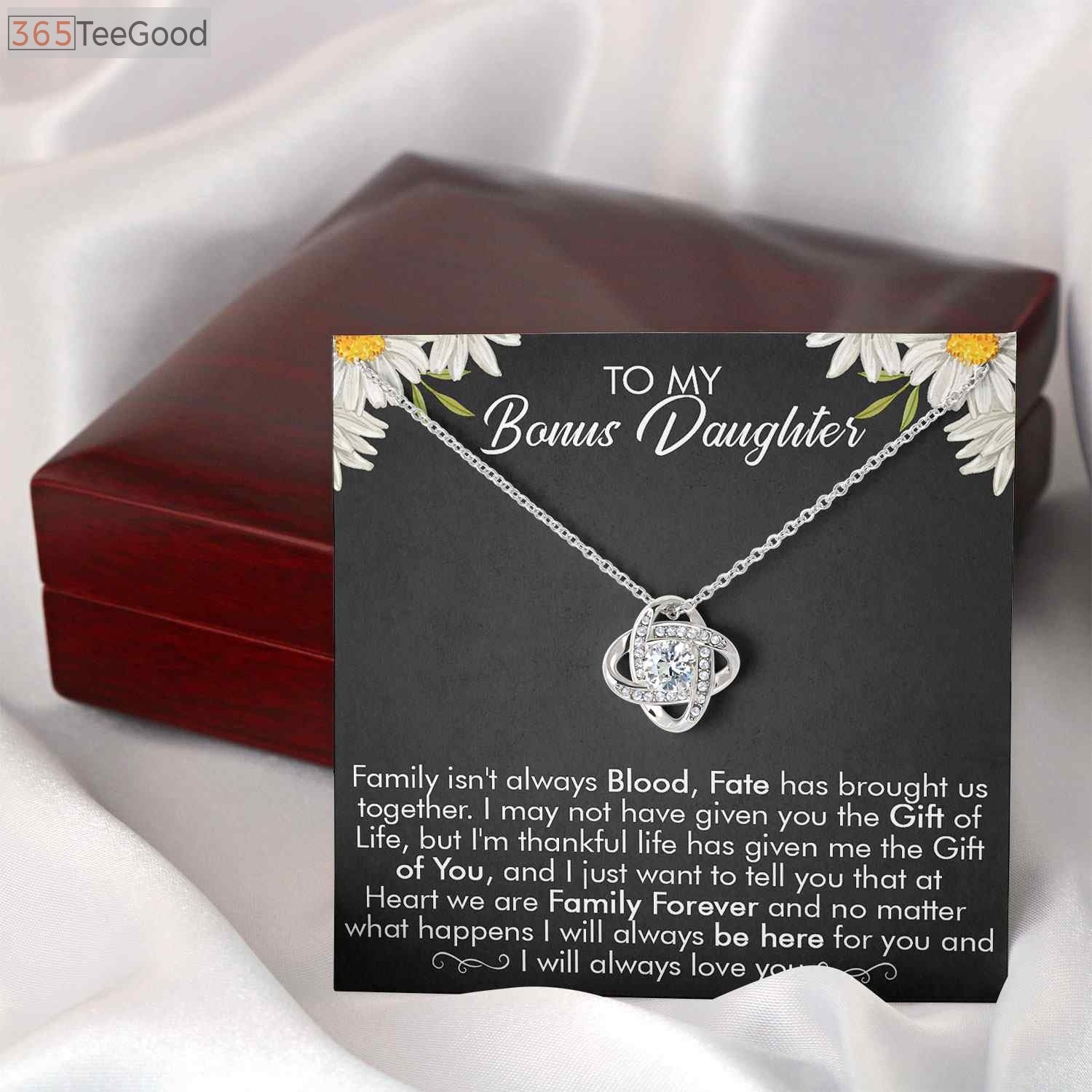 Family Forever Bonus Daughter Necklace - Meaningful Stepdaughter Jewelry Gift