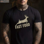 Fast Food Deer Hunting Humor Shirt, Funny Venison Meat Eater Graphic Tee