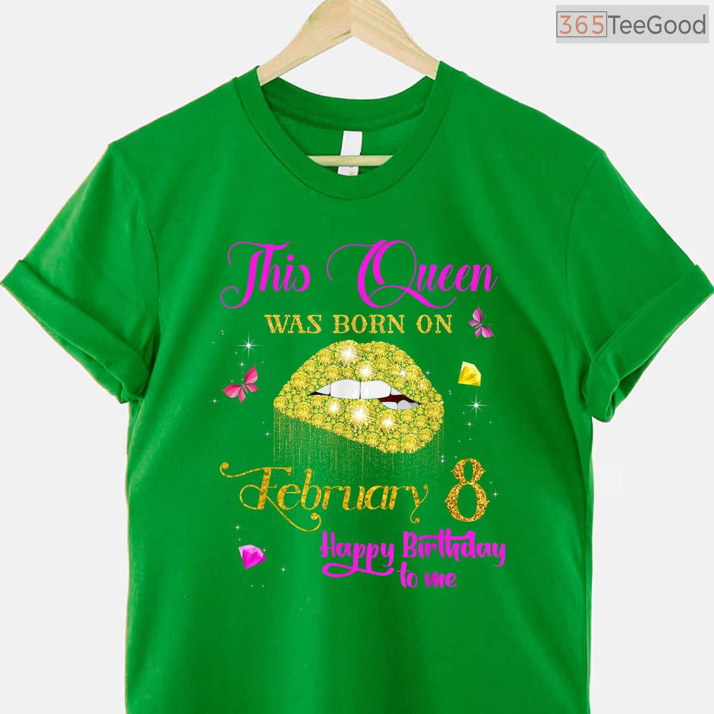 February 8th Birthday Shirt – Specific Date Queen Born In February Tee