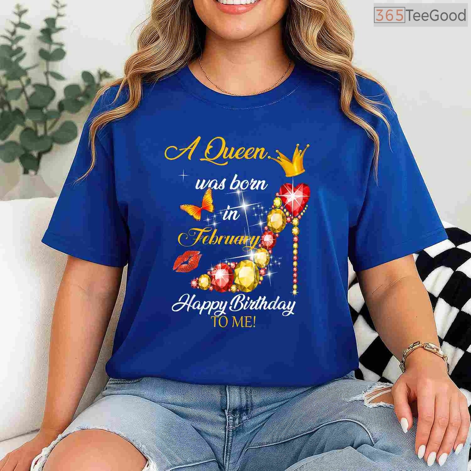 February Queen Birthday Shirt – Happy Birthday To Me Crown Gift
