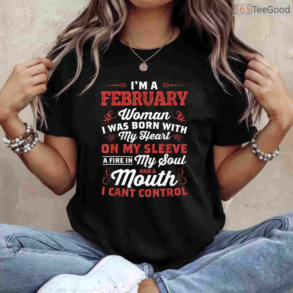 February Queen Birthday Shirt – Women's Born In February Crown Graphic Tee
