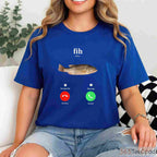 Fih Calling Funny Fishing Phone Meme Shirt, Viral Fish Humor Apparel for Men