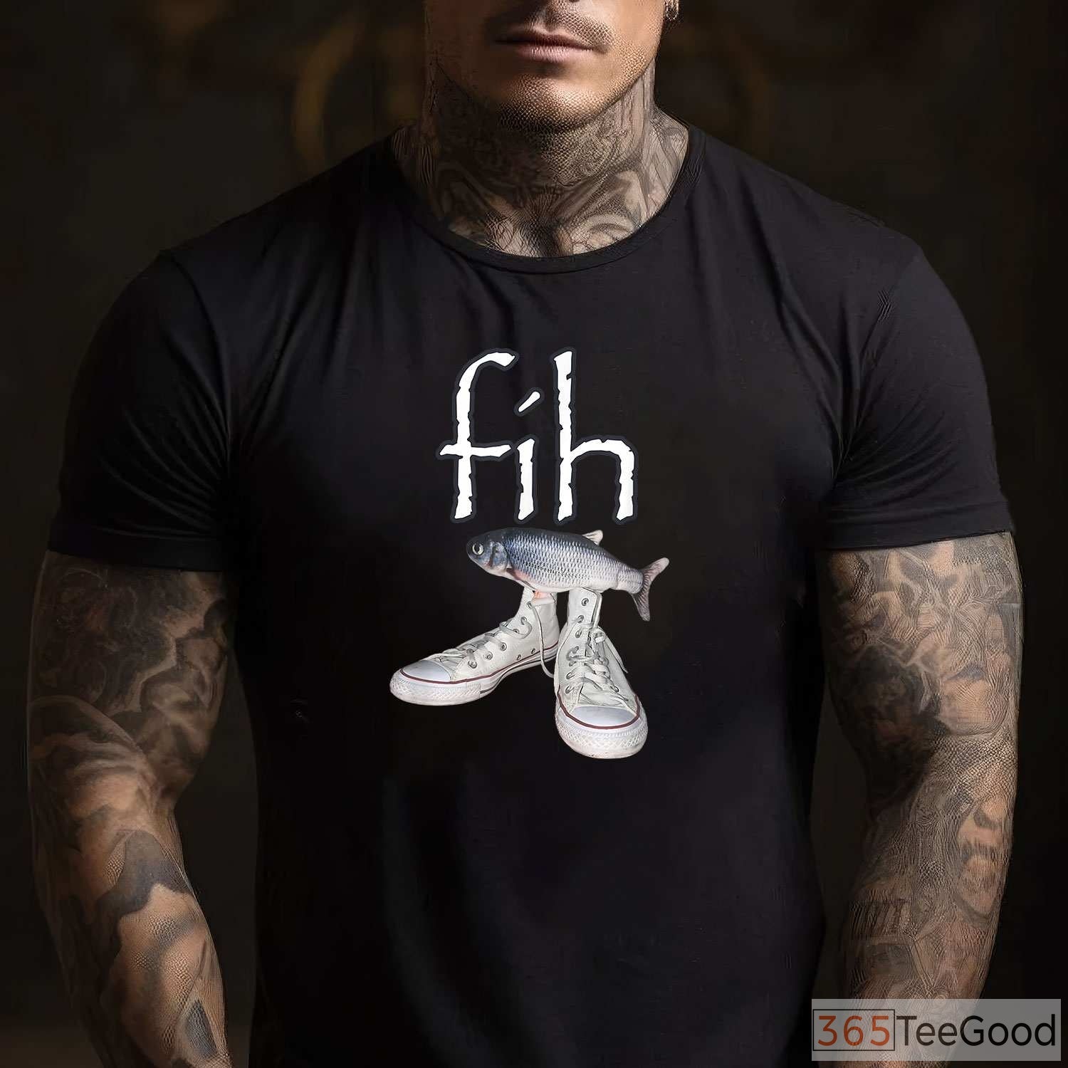 Fih Shoes Funny Misspelled Fish Meme Shirt - Viral Humor Fishing Apparel