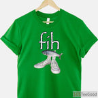 Fih Shoes Funny Misspelled Fish Meme Shirt - Viral Humor Fishing Apparel
