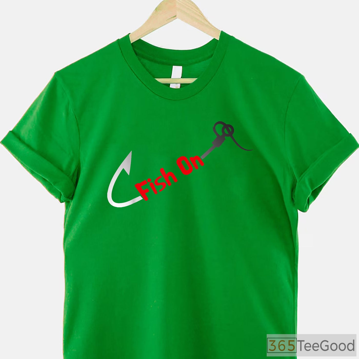 Fish On! Bass Fishing Hook Joke Shirt - Funny Sarcastic Fisherman Quote Tee