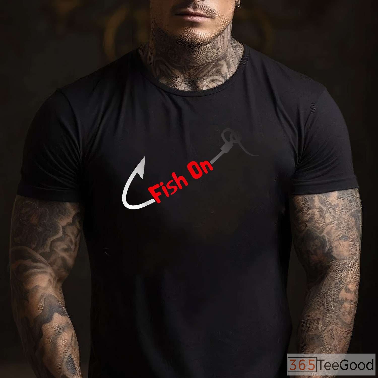 Fish On! Bass Fishing Hook Joke Shirt - Funny Sarcastic Fisherman Quote Tee
