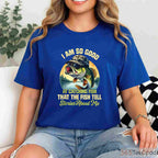 Fish Tell Stories Funny Fishing T-Shirt - Witty Catching Fish Design for Pros