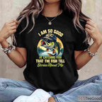 Fish Tell Stories Funny Fishing T-Shirt - Witty Catching Fish Design for Pros