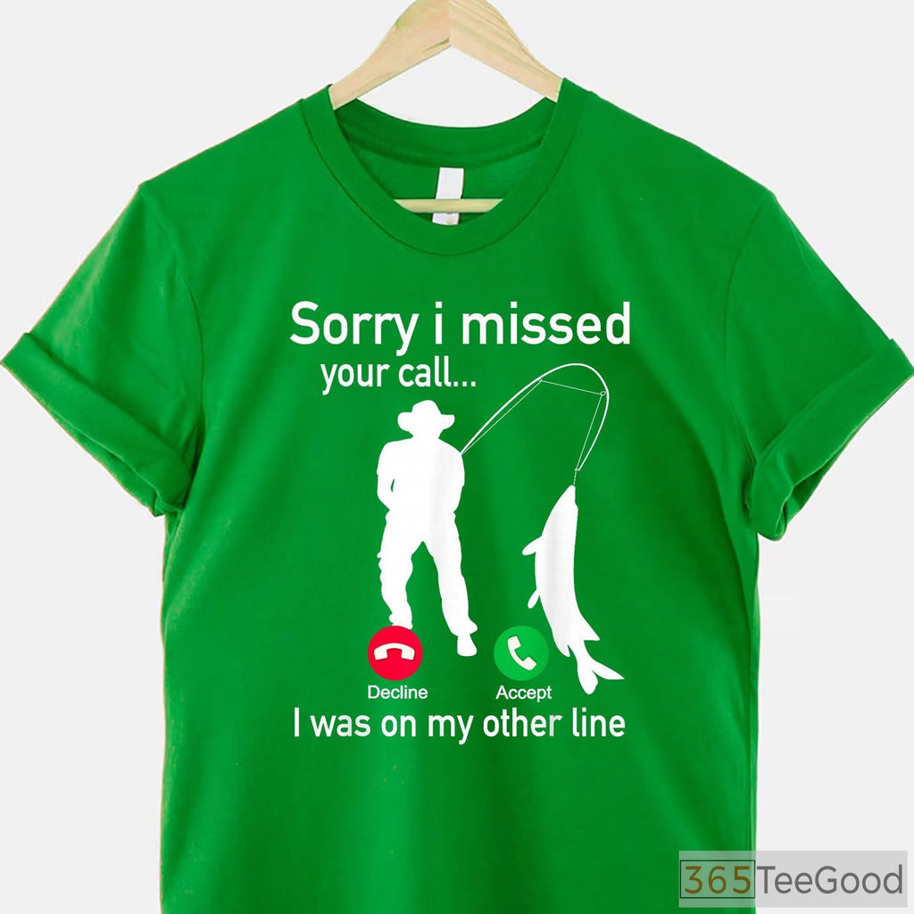 Fishing Phone Call Funny Shirt, Reel Line Fisherman Humor Graphic Tee