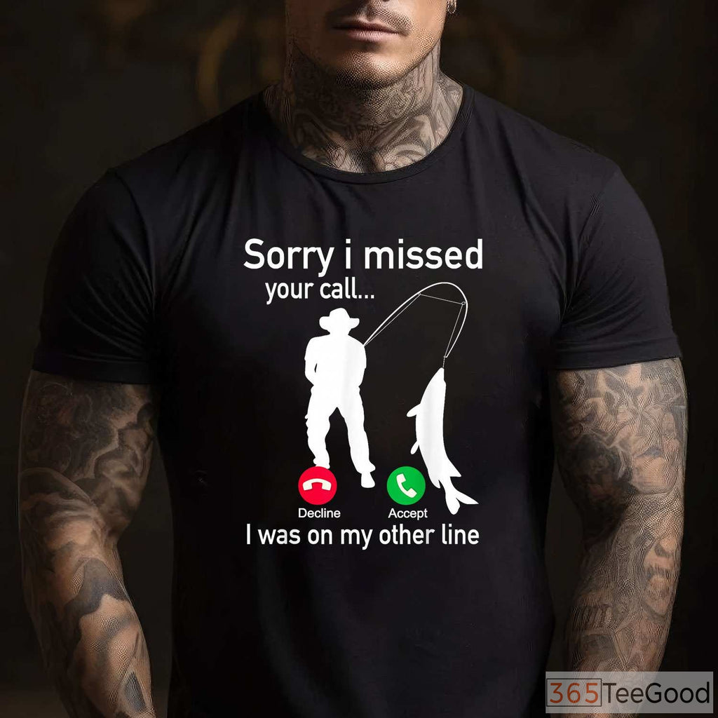 Fishing Phone Call Funny Shirt, Reel Line Fisherman Humor Graphic Tee