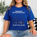 Fishing Rods Are Like Potato Chips T-Shirt - Funny Angler Humor for Gear Lovers