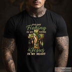 Fishing in My Veins Jesus in My Heart Shirt, Christian Angler Apparel