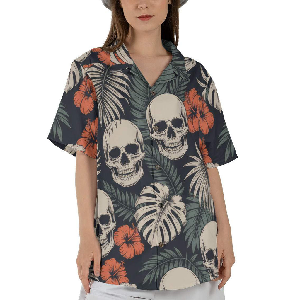 Flamingo Hibiscus Hawaiian Tee for Men Women Summer Beach Vacation Outfit
