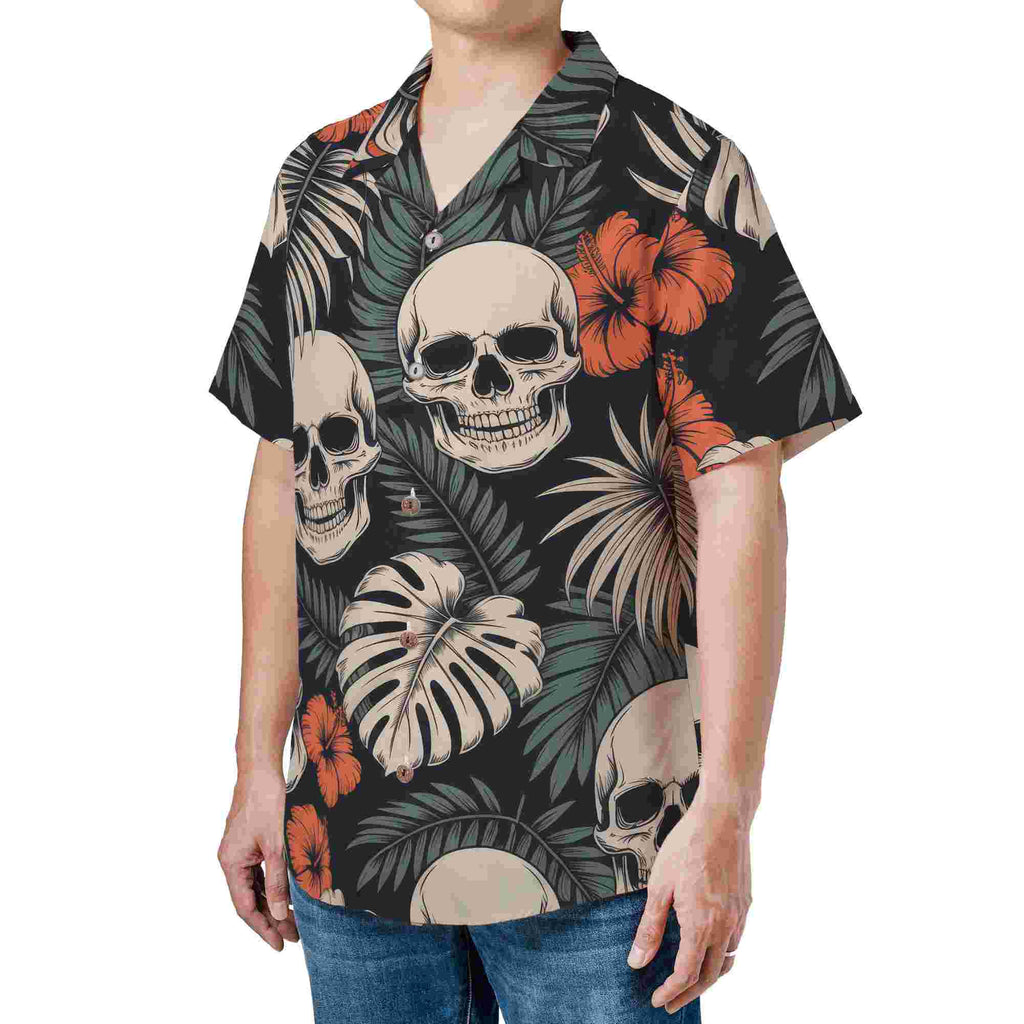 Flamingo Hibiscus Hawaiian Tee for Men Women Summer Beach Vacation Outfit