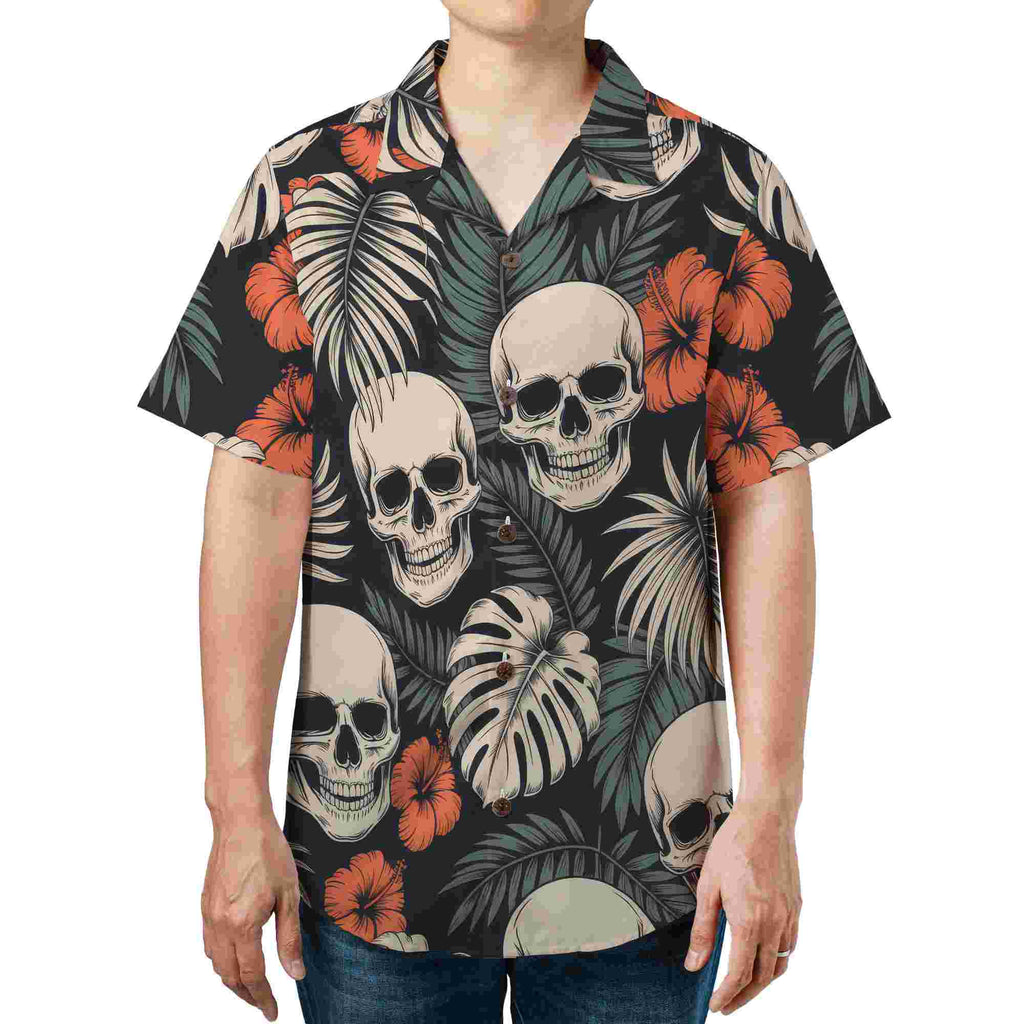 Flamingo Hibiscus Hawaiian Tee for Men Women Summer Beach Vacation Outfit