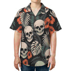 Flamingo Hibiscus Hawaiian Tee for Men Women Summer Beach Vacation Outfit