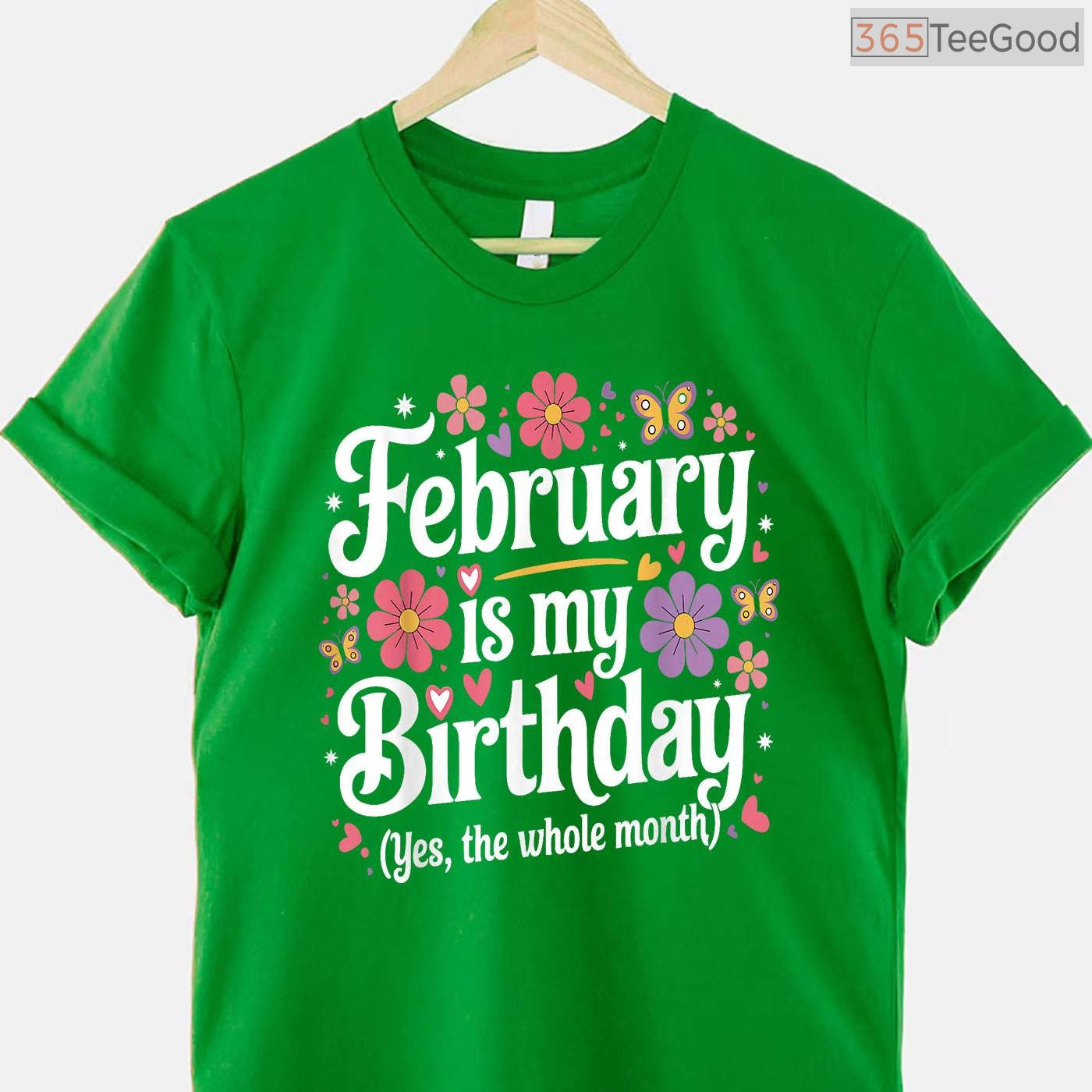 Floral February Birthday Month Shirt – Fun Feminine Celebration Tee