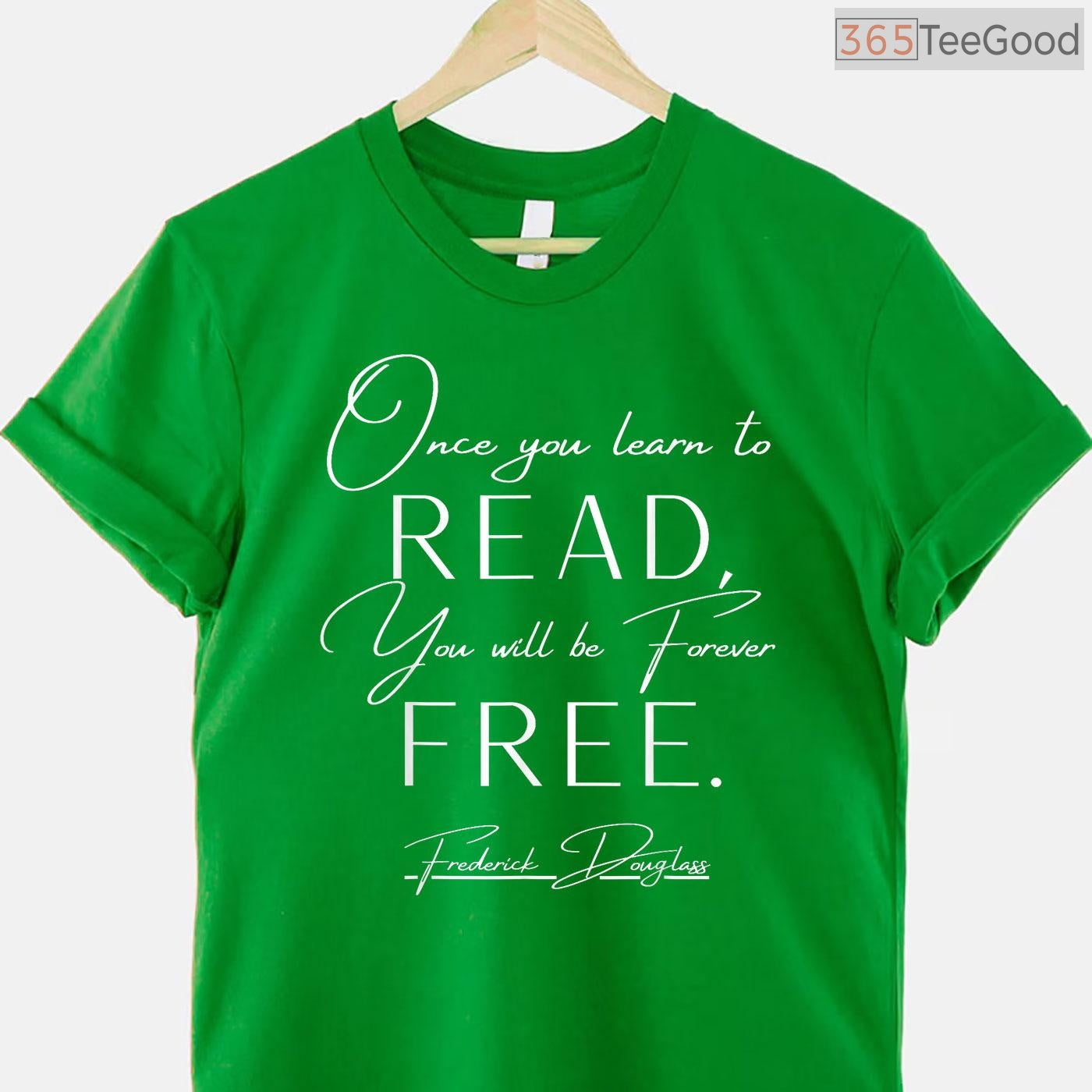 Frederick Douglass Learn To Read Be Free T-Shirt Inspirational Black History Month Quote Tee