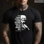 Frederick Douglass Quote T-Shirt Knowledge Makes A Man Unfit To Be A Slave BHM Shirt