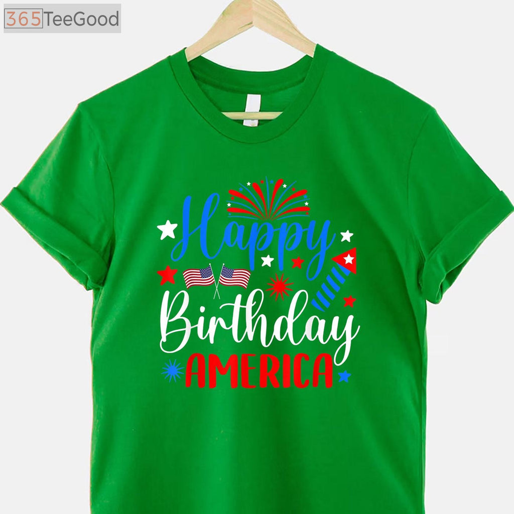 Funny 4th of July USA Flag Fireworks T-Shirt for Family Independence Day Celebrations