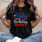 Funny 4th of July USA Flag Fireworks T-Shirt for Family Independence Day Celebrations