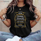 Funny August Woman Diva Birthday T-Shirt - Sassy Birthday Gift for Her 2026