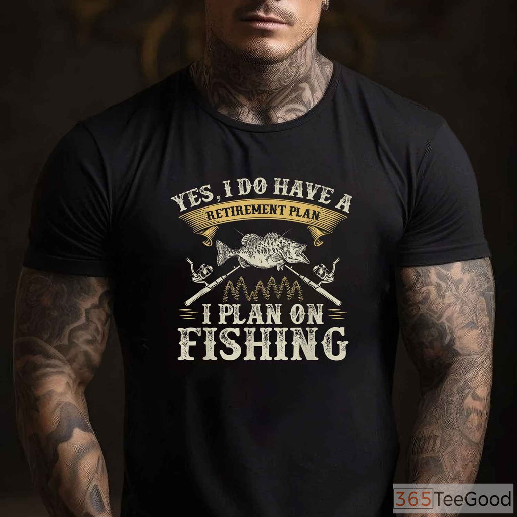 Funny Bass Fishing Retirement Shirt - Humorous Gone Fishing Gift for Retirees