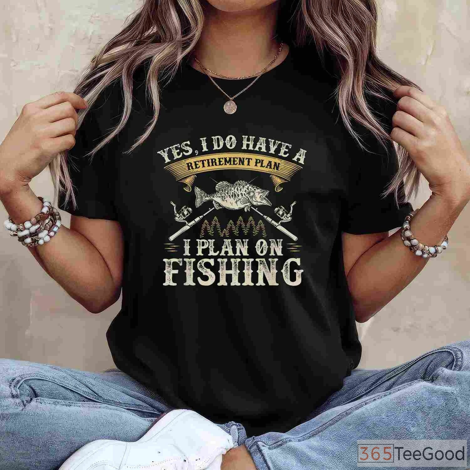 Funny Bass Fishing Retirement Shirt - Humorous Gone Fishing Gift for Retirees