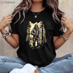 Funny Bigfoot Bow Hunting Shirt, Sasquatch Archery and Woodman Humor Tee