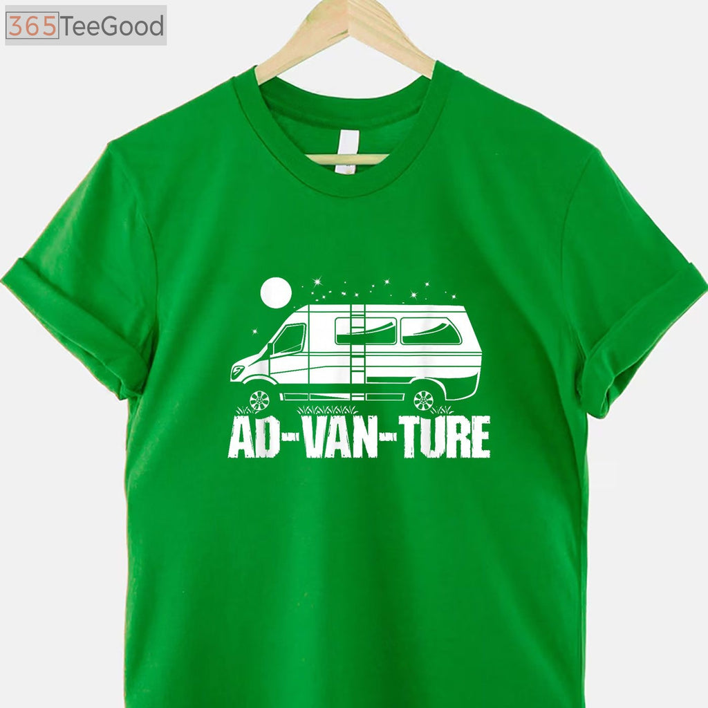 Funny Camper Van Life Ad-Van-Ture T-Shirt - Road Trip Adventure Gift