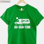 Funny Camper Van Life Ad-Van-Ture T-Shirt - Road Trip Adventure Gift