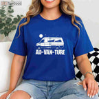 Funny Camper Van Life Ad-Van-Ture T-Shirt - Road Trip Adventure Gift