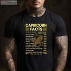 Funny Capricorn Facts Tee and T-Shirt, December January Zodiac Birthday T-Shirt Gift for Adults