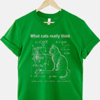 Funny Cat Physics Humor Tee What Cats Really Think Science T-Shirt for Men Women Adults