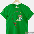Funny Christmas Bass Fishing Shirt - Festive Holiday Gift for Fisherman Dads