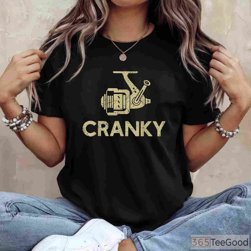 Funny Crankbait Lure Fishing Shirt - _Cranky_ Fisherman Humor Apparel