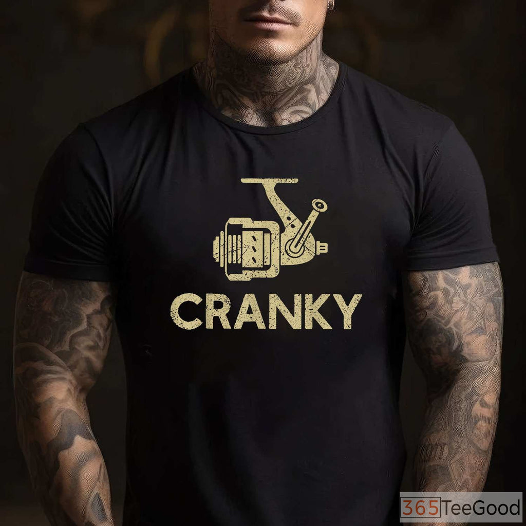 Funny Crankbait Lure Fishing Shirt - _Cranky_ Fisherman Humor Apparel