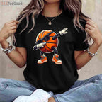 Funny Dabbing Basketball T-Shirt - Cool Sunglasses Ball Sports Gift for Kids