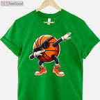 Funny Dabbing Basketball T-Shirt - Cool Sunglasses Ball Sports Gift for Kids