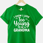 Funny Grandma To Be Gift Tee Pregnancy Announcement T-Shirt Women Adults