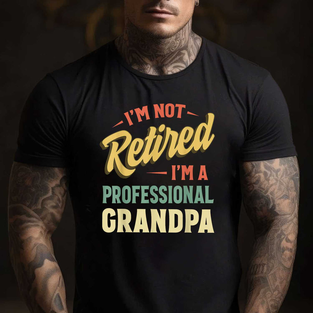 Funny Grandpa Shirt for Men Fathers Day Retired Grandpa Tee T-Shirt Adults