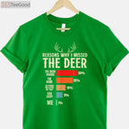 Funny Hunter T-Shirt - Top 10 Reasons Why I Missed The Deer Hunting Gift