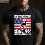 Funny Hunting Fitness Shirt, Fitness is Fitting a Deer in the Freezer Tee